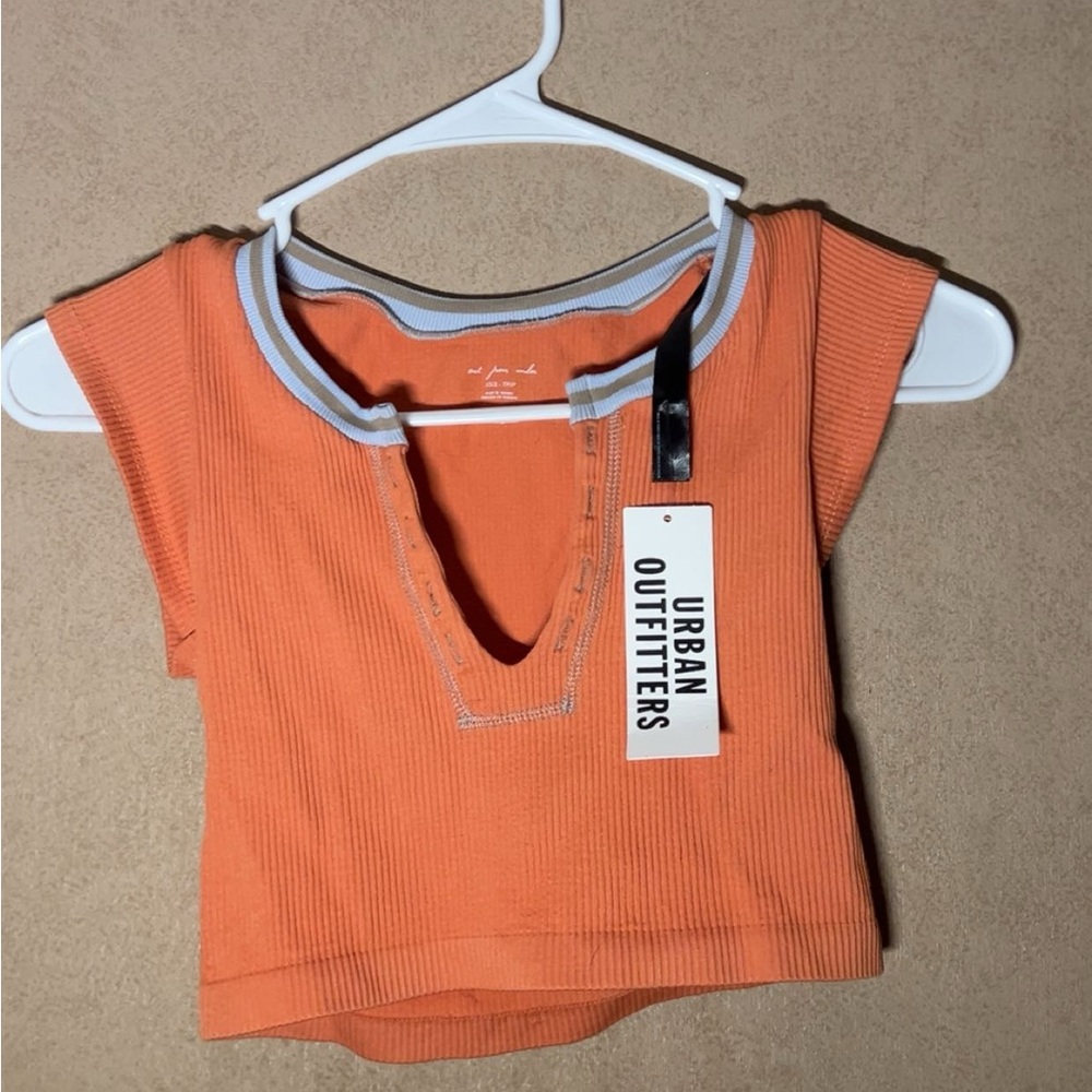 Urban Outfitters Orange Ribbed Top